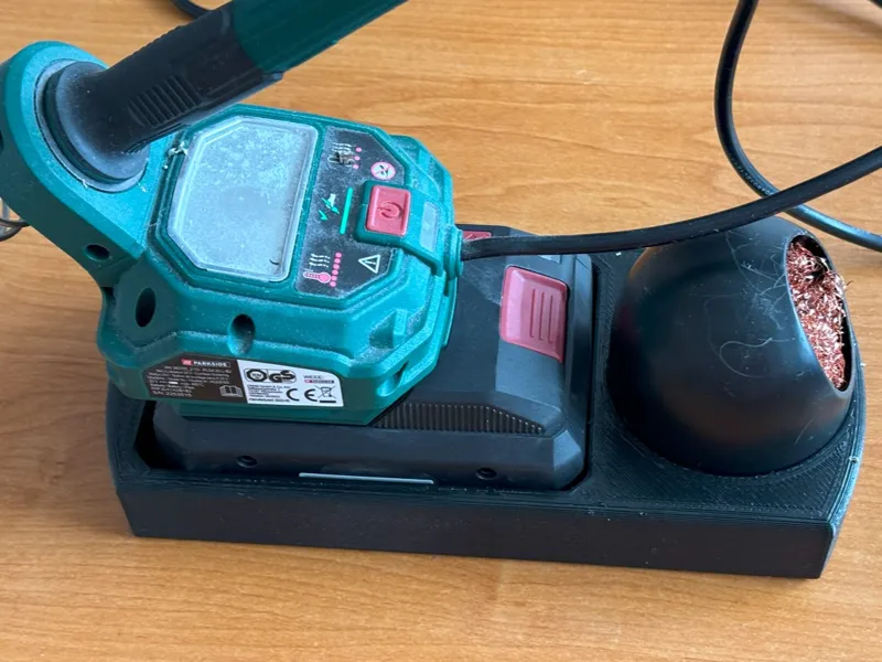 Parkside solder station iron and tip cleaner hold