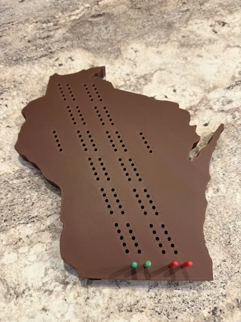 Wisconsin Cribbage Board - Free 3D Print Model - MakerWorld
