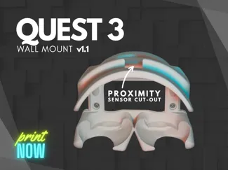 Quest 3 Wall Mount (Headset + Controllers) V1.1