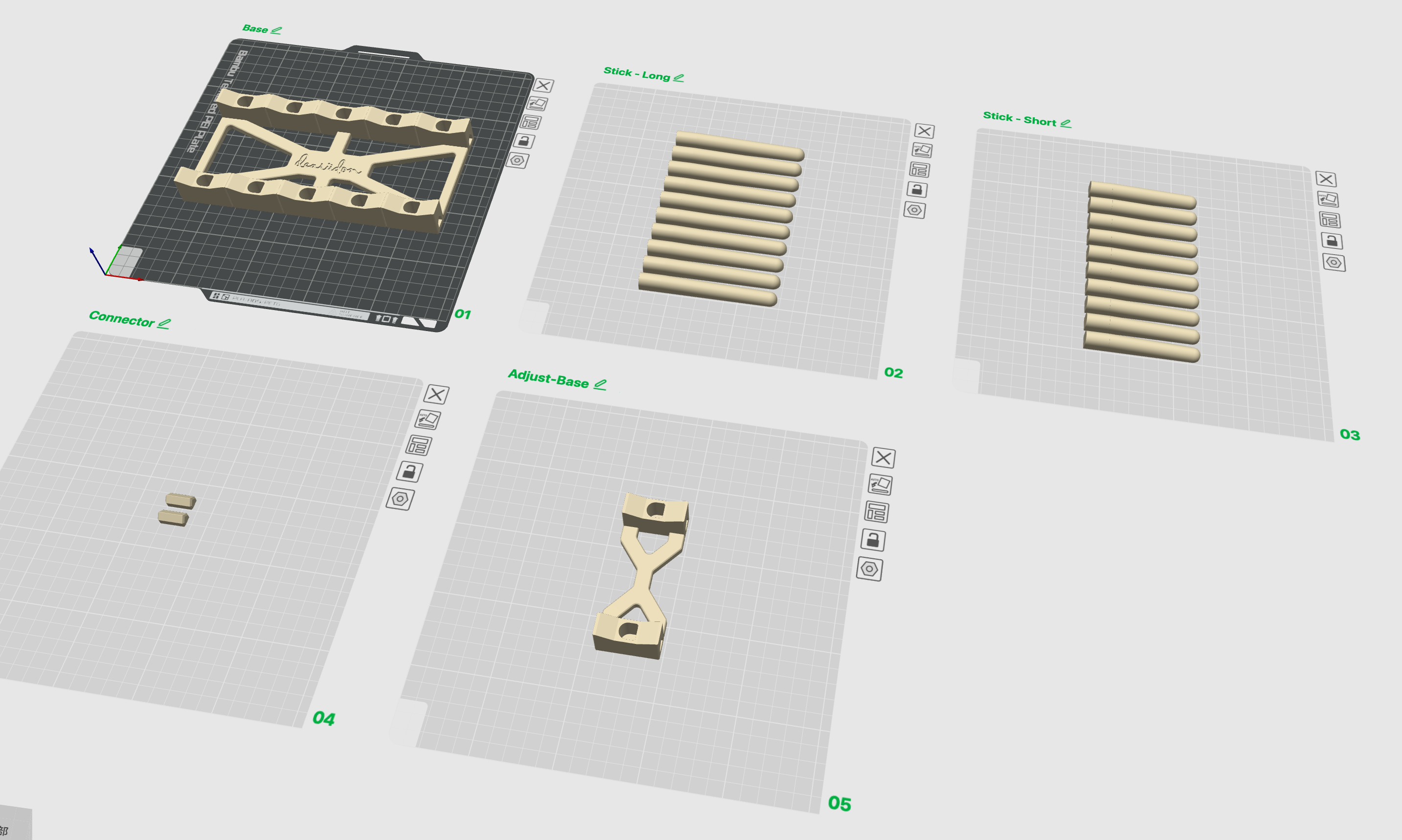Miniatura 1 do modelo 3D dearudon系列 可拼接碗碟沥水架