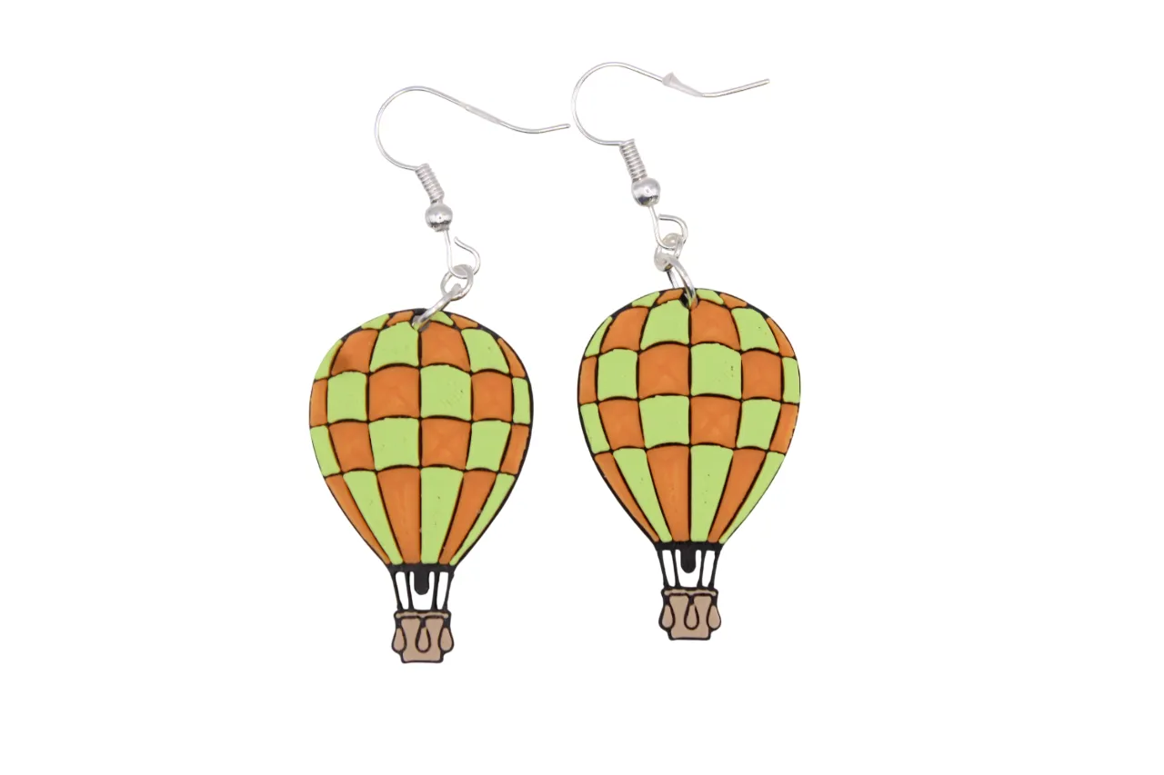 Hot air balloon Earrings view 3