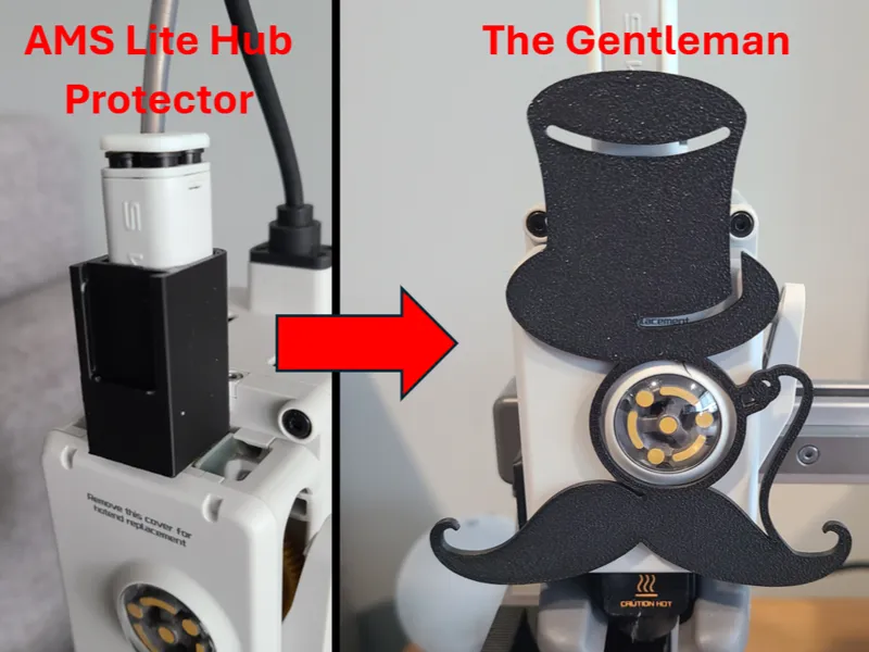 AMS Lite Hub Protector - Mount for printer faces!