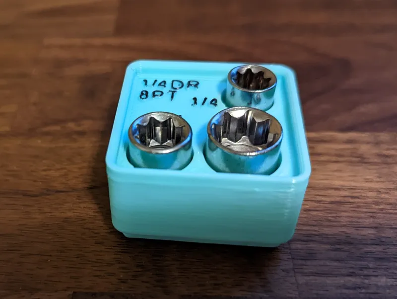 Gridfinity Imperial 8pt Sockets 1/2"DR