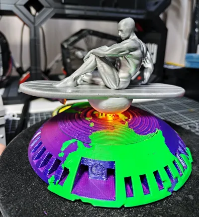 Dissappointed Silver Surfer - Levitating Magnet by fay3dlab MakerWorld ...