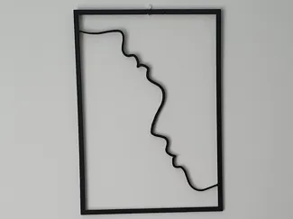 Silhouette Faces Frame - Wall Art