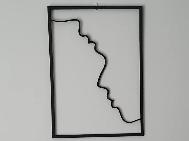 Silhouette Faces Frame - Wall Art