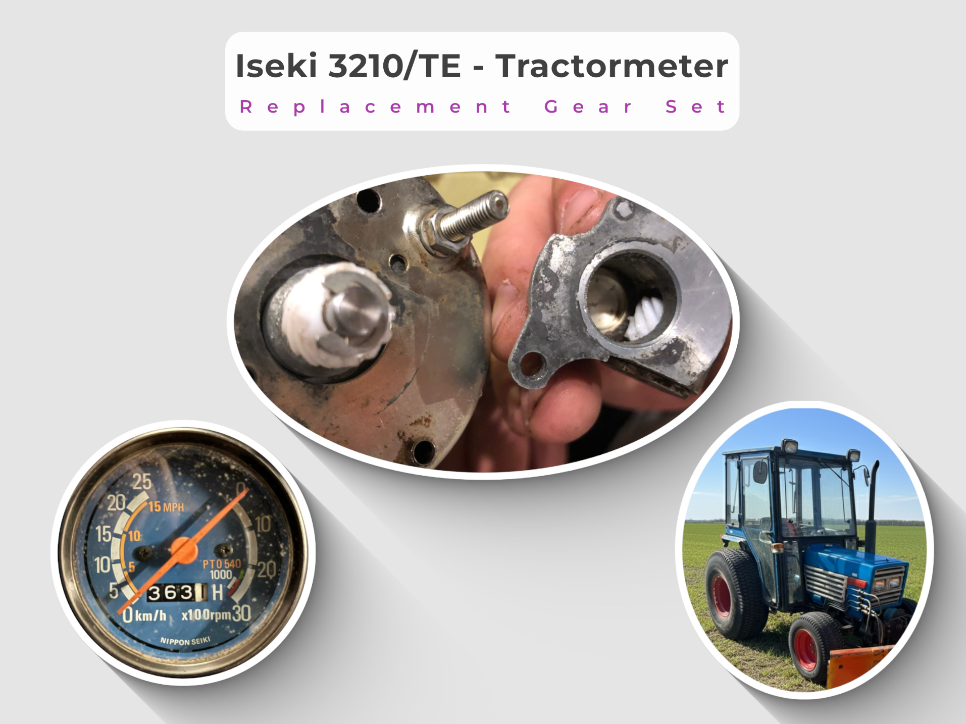 Iseki 3210/TE -  Tractormeter Replacement Gear Set