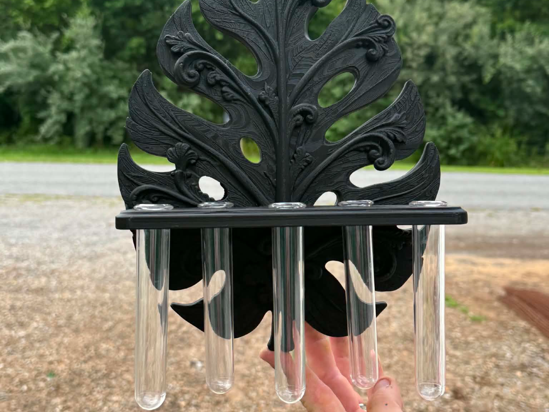 Victorian Monstera Leaf Propagation Shelf 