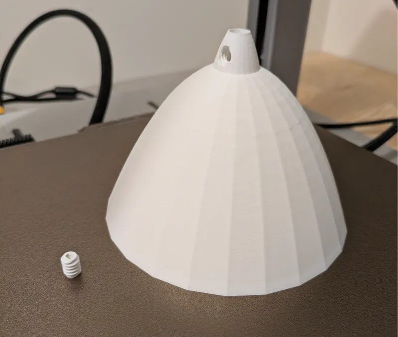 Ceiling lamp cable cover and screw