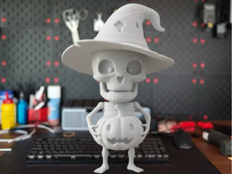 Halloween Skeleton in a pumpkin