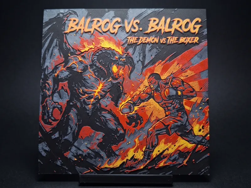 Balrog vs. Balrog - Hueforge Wall Art