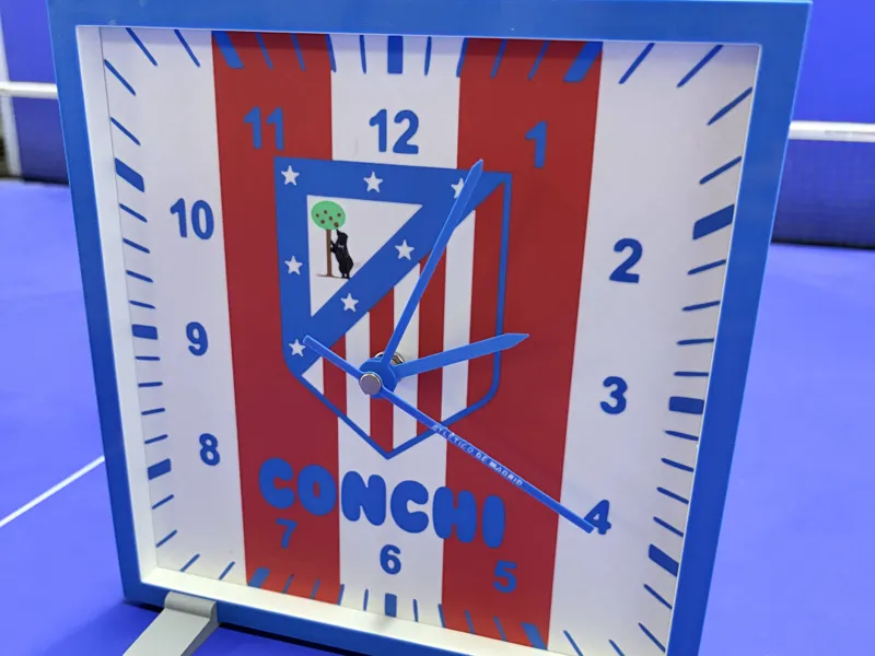 Reloj lampara atletico de madrid