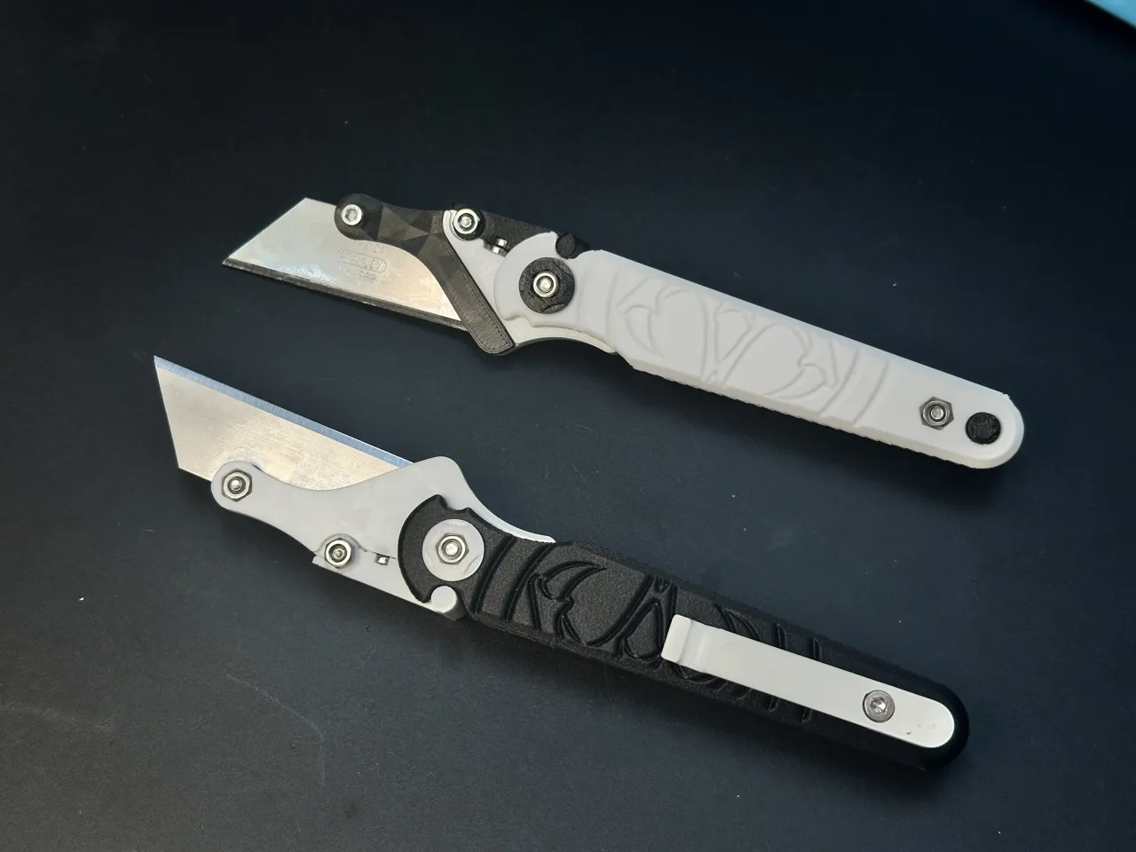 3D Printed Hawk Shortcut Folding Utility Knife view 3