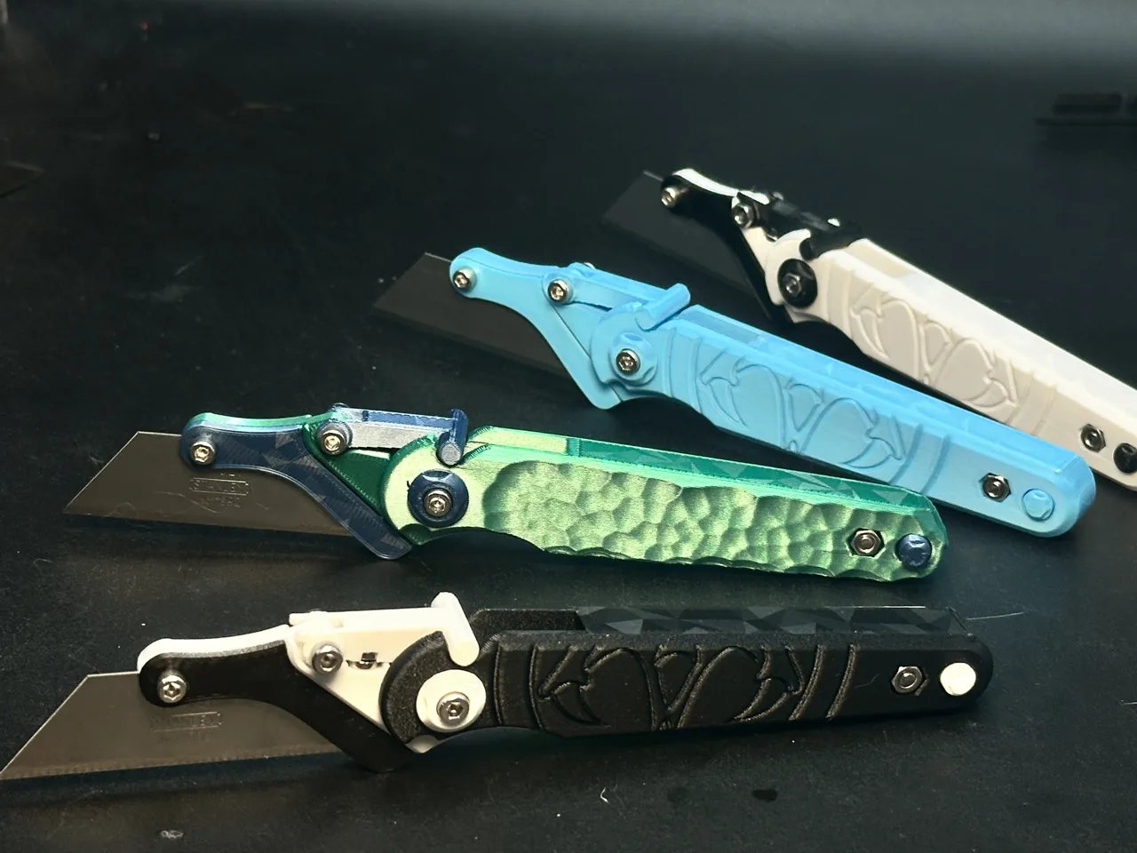 3D Printed Hawk Shortcut Folding Utility Knife view 2