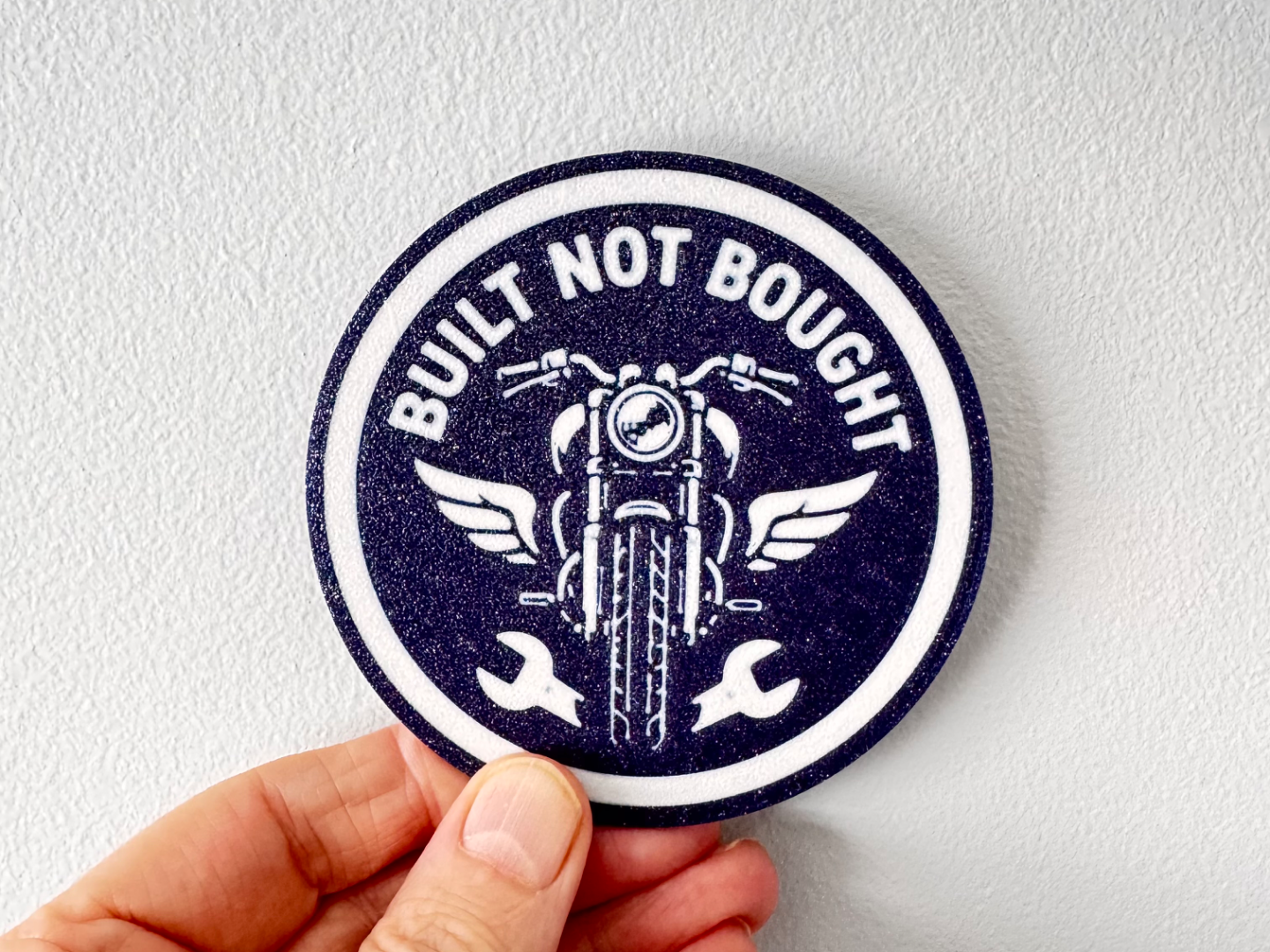 Built Not Bought Motorcycle Coaster