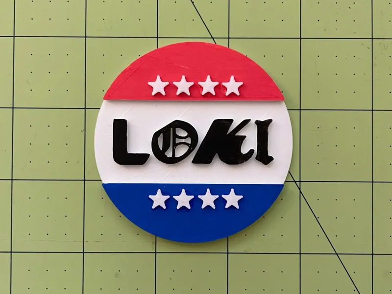 Loki for President Campaign pin