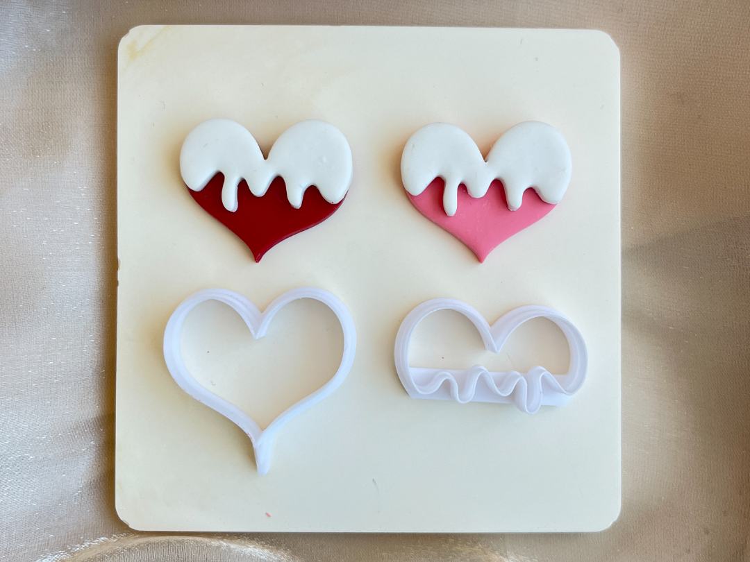 Sweetheart Melting Heart Polymer Clay Cutters