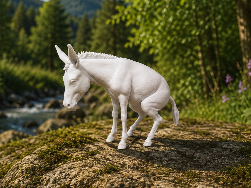 Pooping Donkey - Animal - Funny - Decor