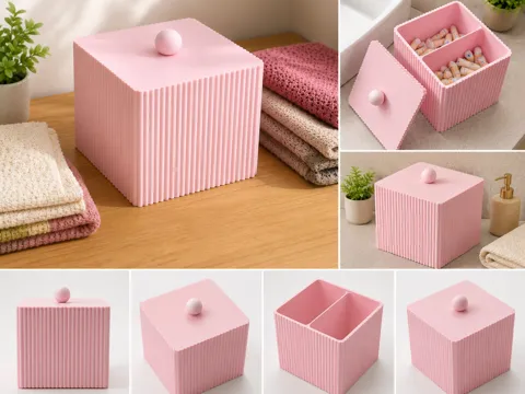 Organizador: Elegant Storage Box – 2 Compartment Organizer — referencia de MakerWorld