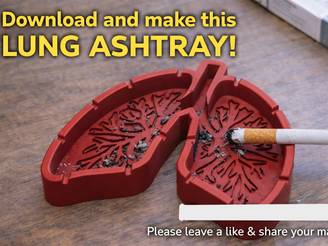 Lung-Shaped Ashtray – Artistic & Bold Design