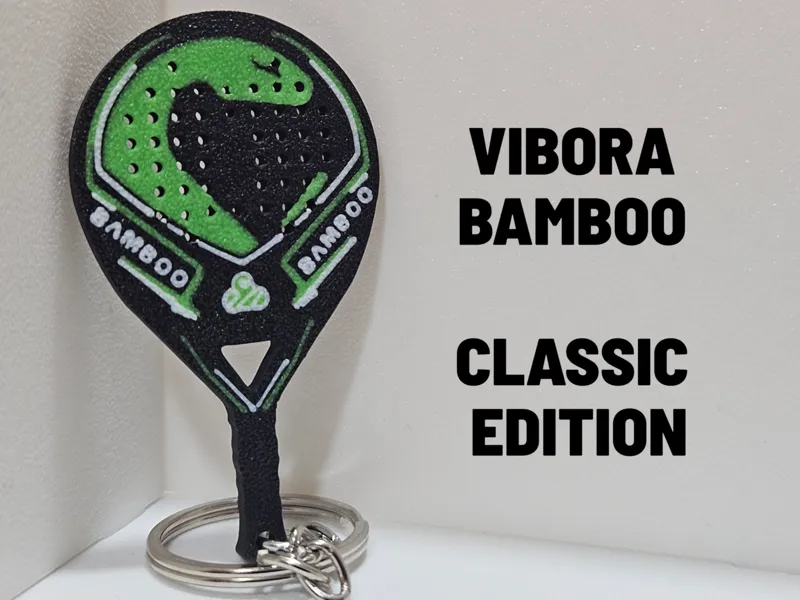 Vibora Bamboo Padel Racket Keychain