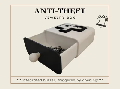 Anti-theft Jewelry Box with Integrated Buzzer