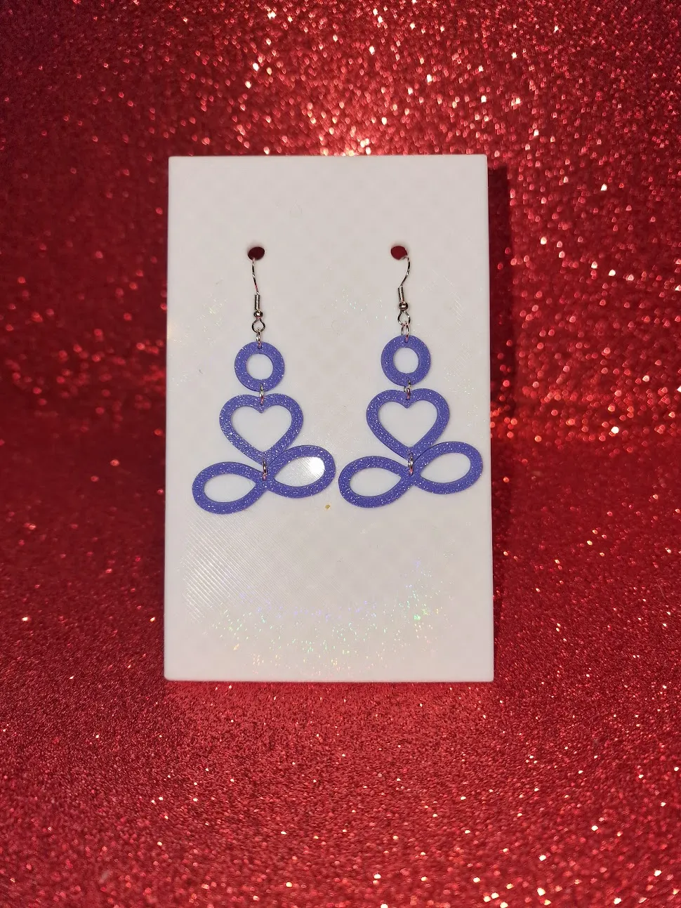 Yoga love earrings view 2