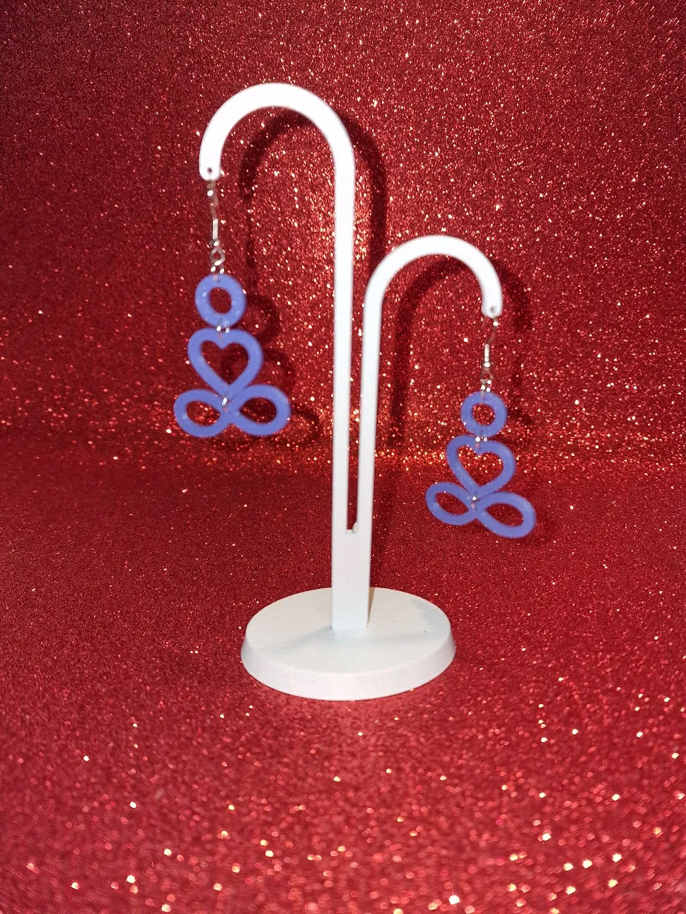 Yoga love earrings view 3
