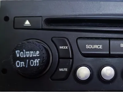 Citroen continental car radio volume button