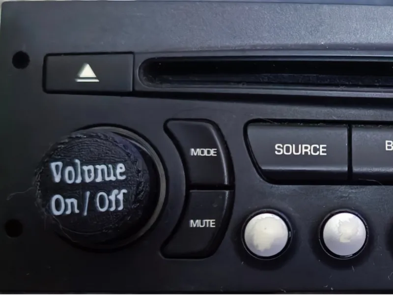 Citroen continental car radio volume button