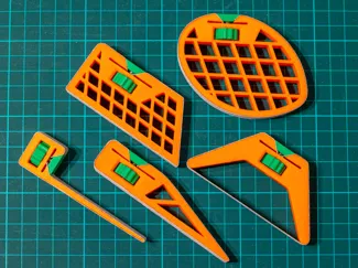 Mini sanding blocks with internal knob