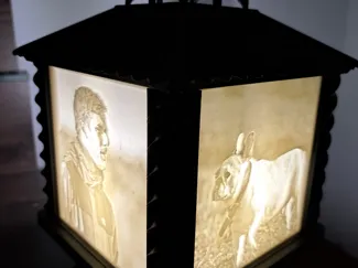 Lithophane lamp E14 socket