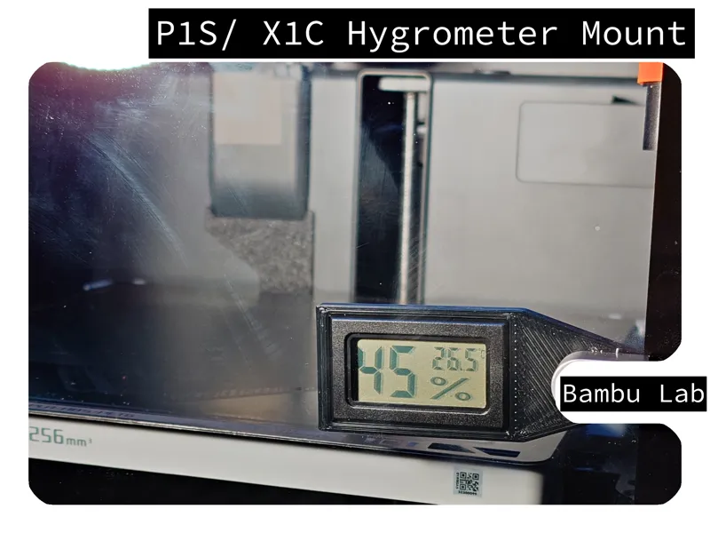 P1S/ X1C Thermometer Hygrometer Mount