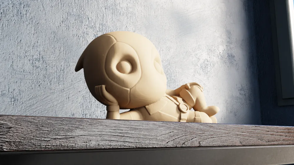 Lying Chibi Deadpool - Free 3D Print Model - MakerWorld