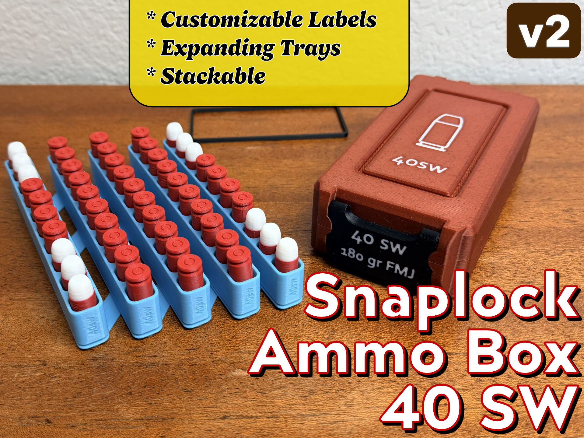 Snaplock 40 SW Ammo Box + Expanding Tray