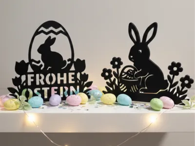 Easter Silhouette Collection – Minimalist 3D Decor