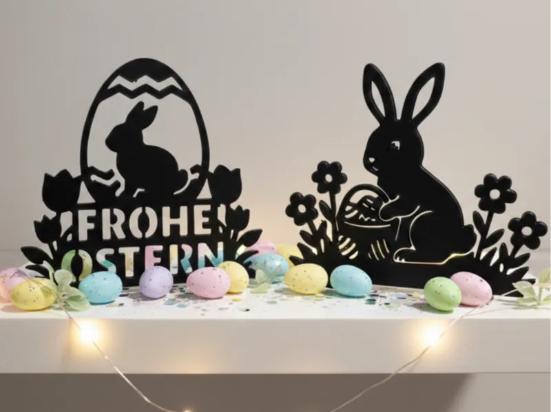 Easter Silhouette Collection – Minimalist 3D Decor