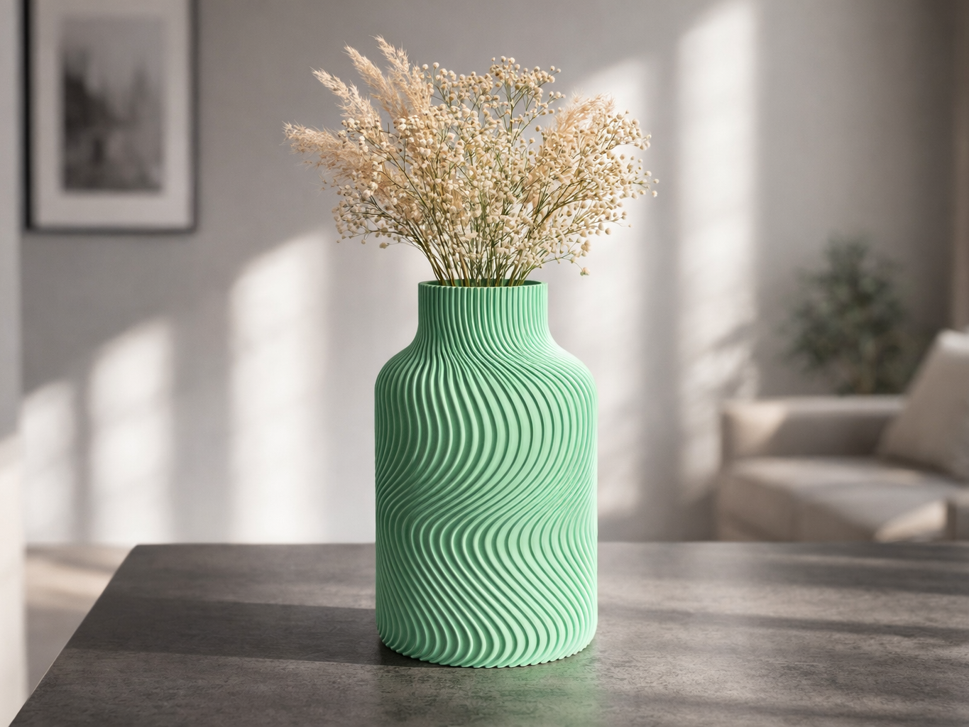 Modern Wavy Vase – Minimalist Decor