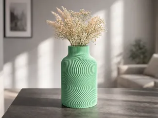 Modern Wavy Vase – Minimalist Decor