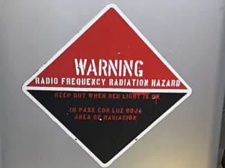 RF Radiation Hazard sign from Arecibo Observatory