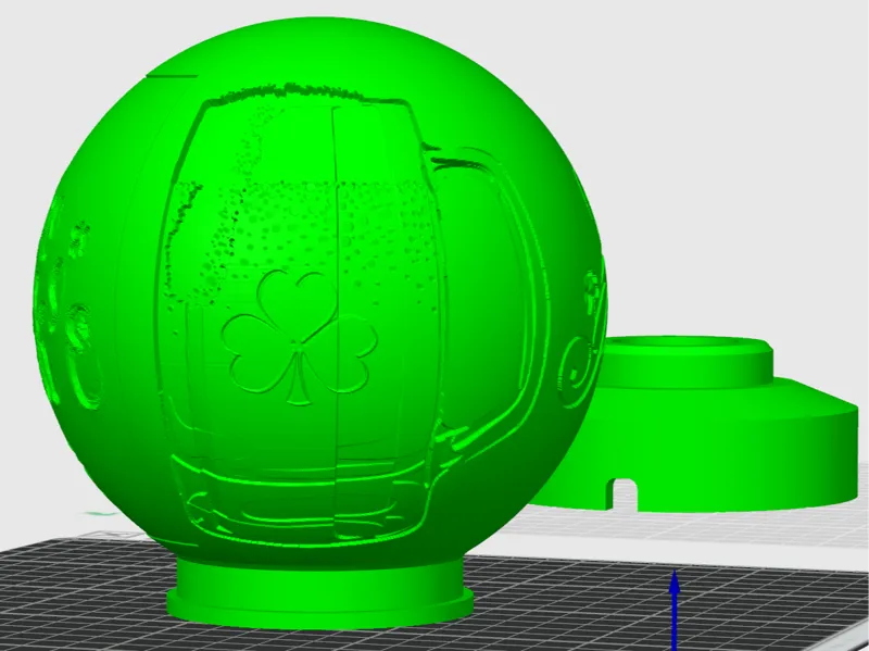 St Patricks Day Lithophane Globe