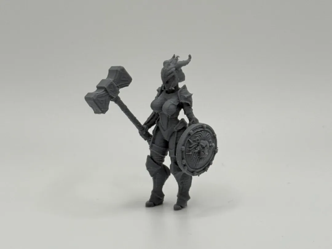 Mini Female DnD Miniature Female Warrior - Free 3D Print Model - MakerWorld