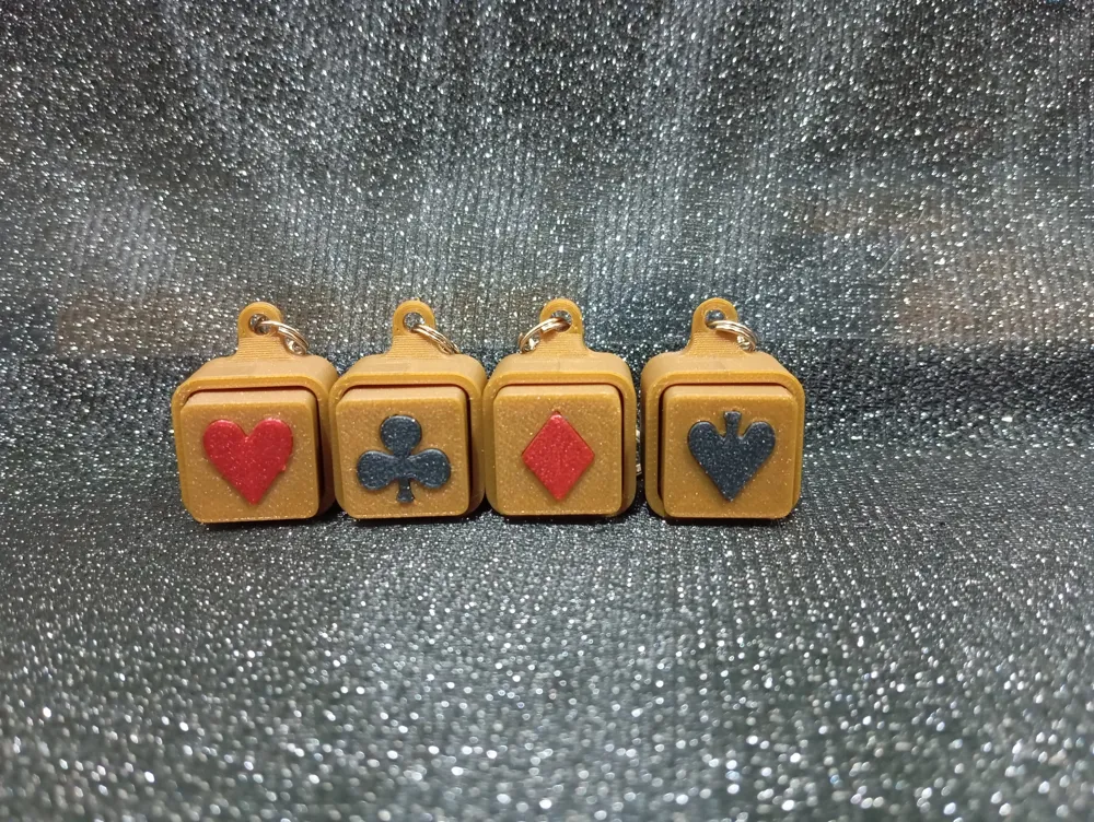 Clicker Key Rings Poker Key Clicker Keychain - Free 3D Print Model - MakerWorld