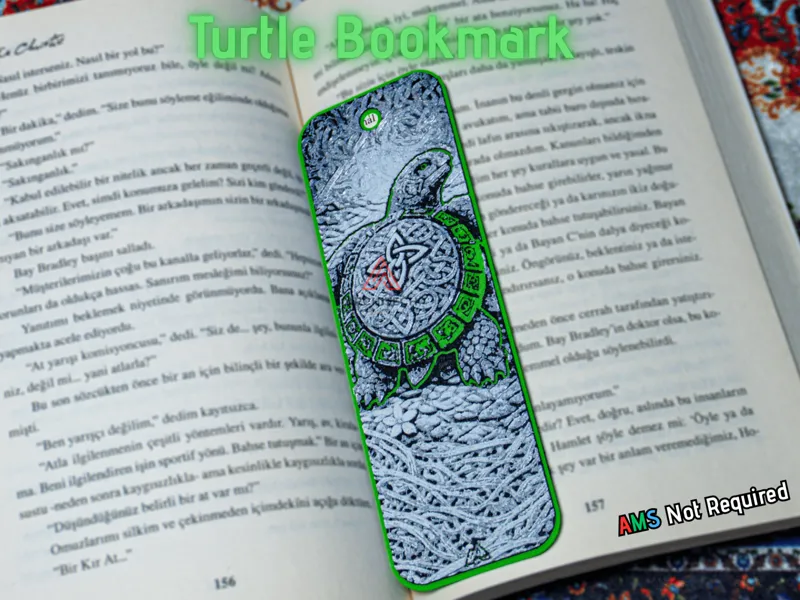 Celtic Knot Turtle - Hueforge Bookmark