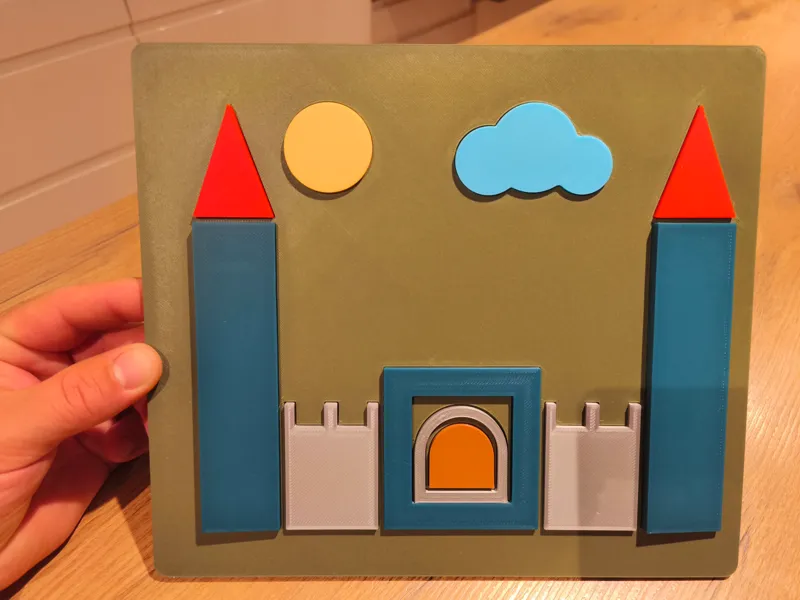 Montessori Mosaic Castle – 11-Piece Puzzle