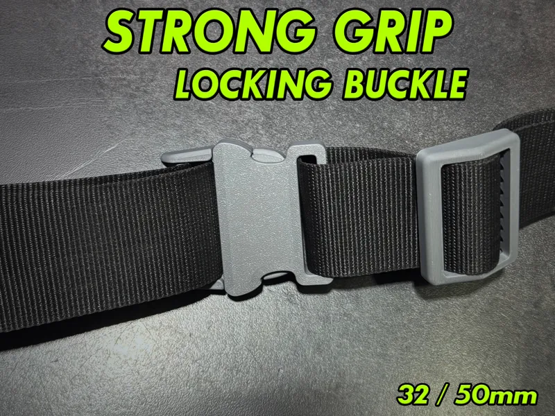 Strong Grip Locking Strap Buckle - 32 & 50mm