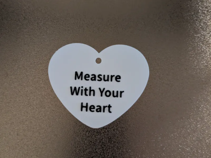 Measure with your heart sign