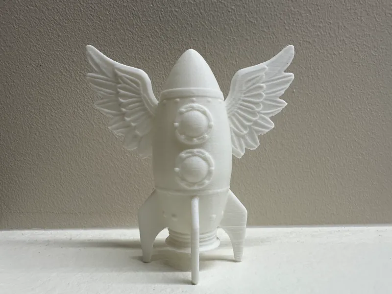 Christmas rocket angel