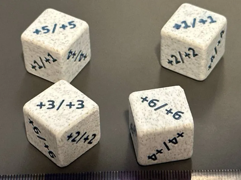 Dice counter +x/+x D6 for MTG
