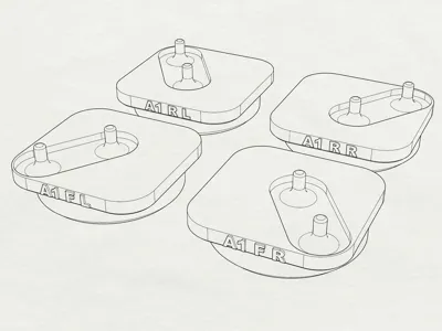 Bambu Lab A1 Anti-Vibration Foot Pads | 拓竹A1减震脚垫